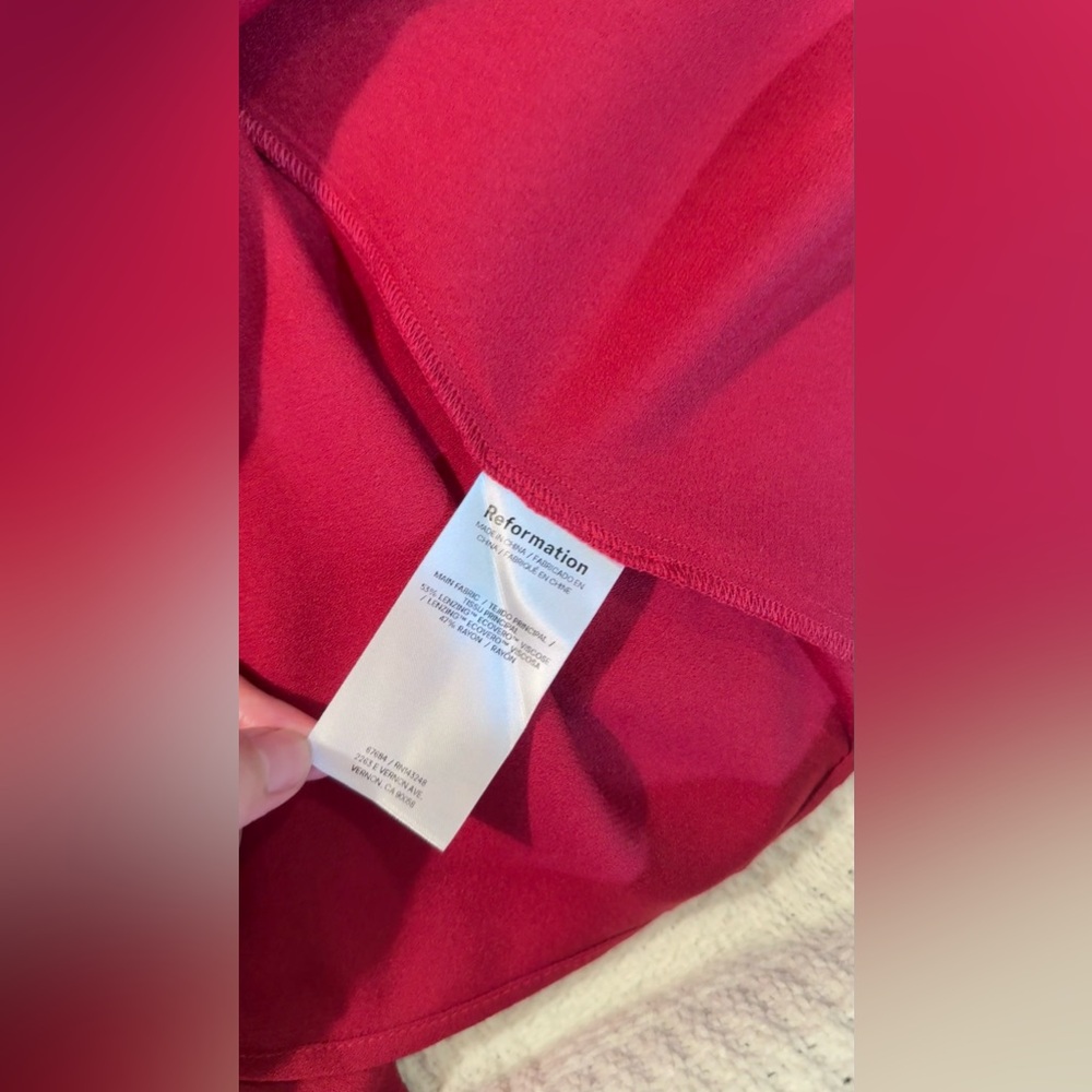 Reformation Saskia Dress In Sangre, brand new, never worn, no flaws. - Picture 14 of 14